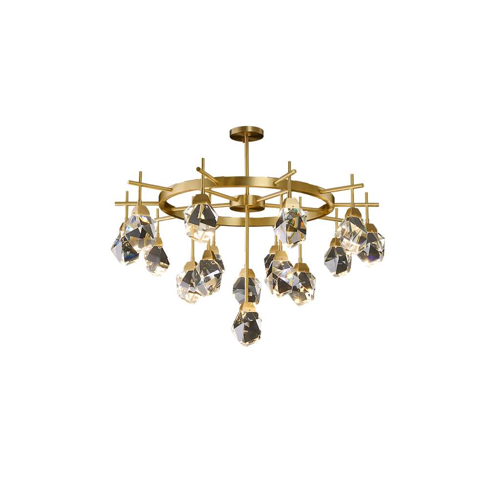 round crystal chandelier