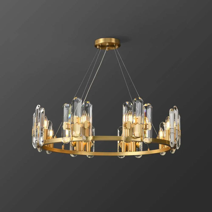 crystal brass chandelier