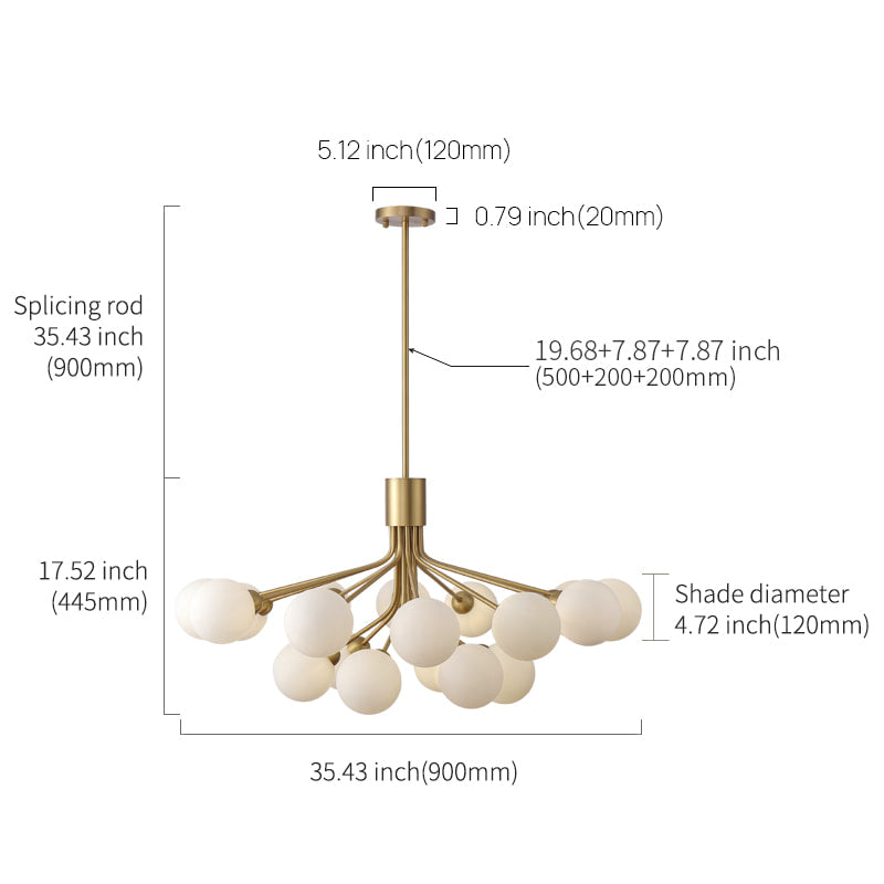 brass clusters of flowers chandelier