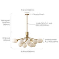 brass clusters of flowers chandelier