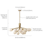 brass clusters of flowers chandelier