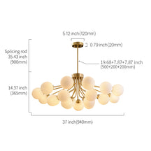 opal glass clusters chandelier