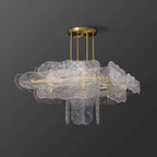 unique glass chandelier fixture