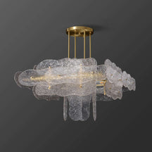 unique glass chandelier fixture