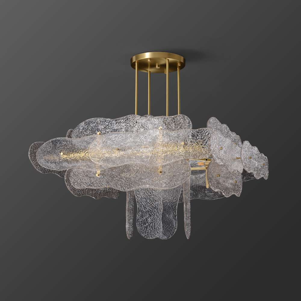 unique glass chandelier fixture
