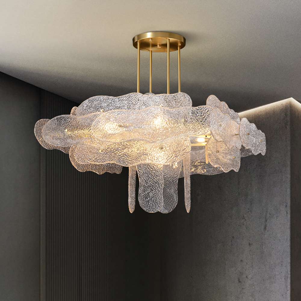 elegant glass chandelier light