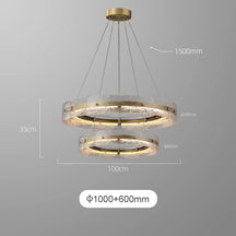 glass ring chandelier