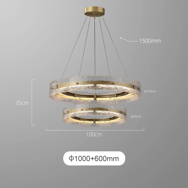 glass ring chandelier
