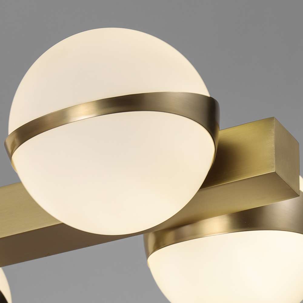 minimalist glass globe chandelier