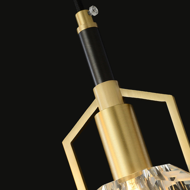 square 5-light led pendant