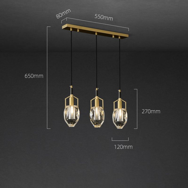 led clear crystal pendant