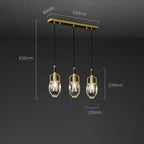led clear crystal pendant