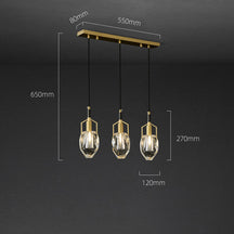 led clear crystal pendant