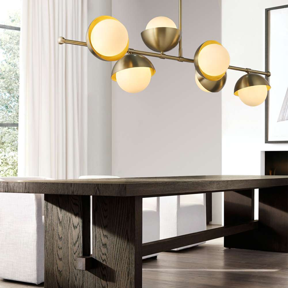 glass linear chandeliers
