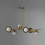 glass linear chandelier