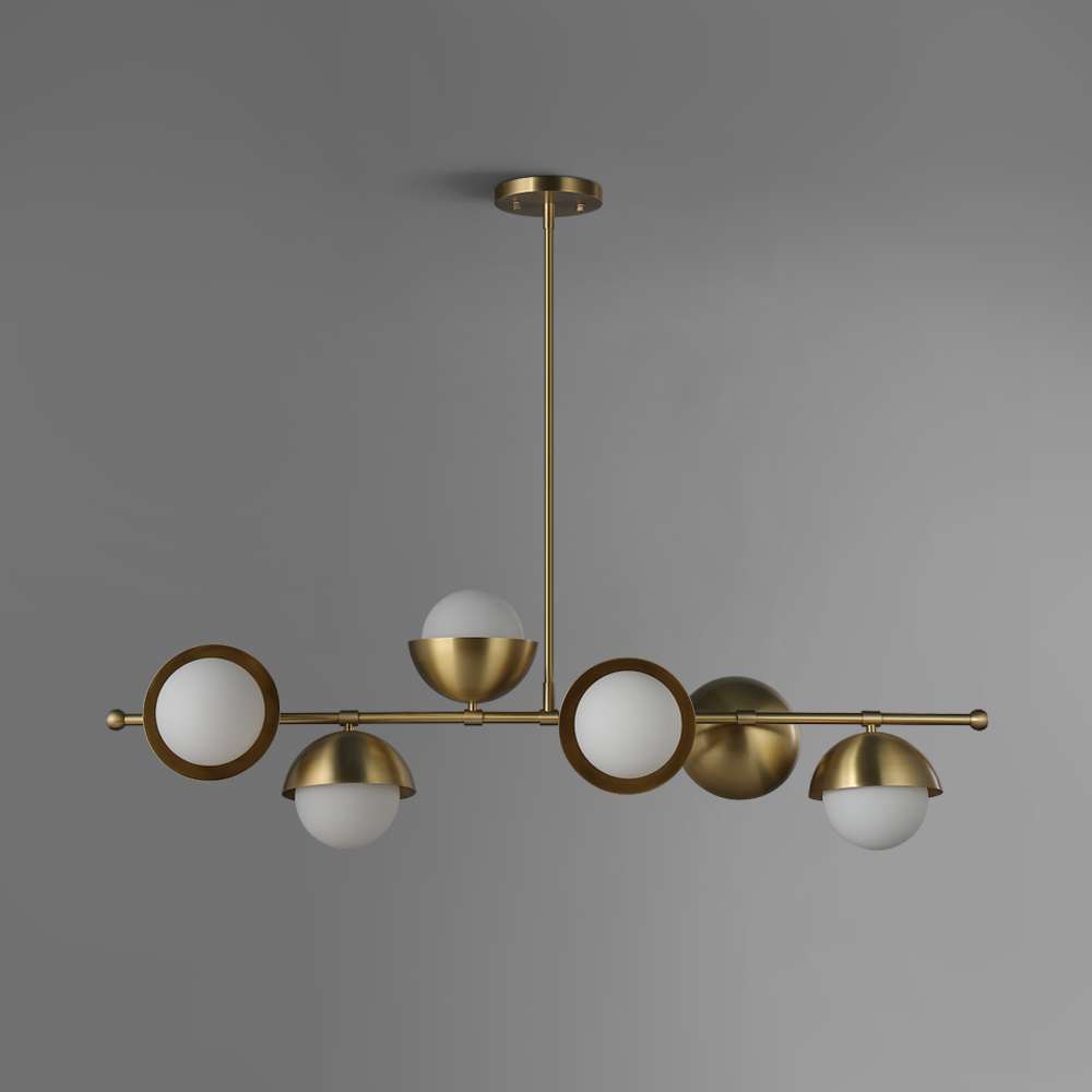 glass linear chandelier