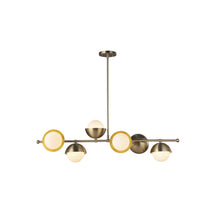 brass opal chandelier