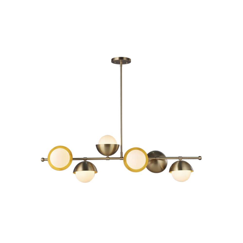 brass opal chandelier