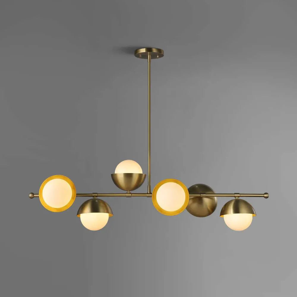glass linear chandeliers