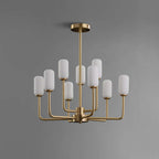 opaline glass brass chandelier