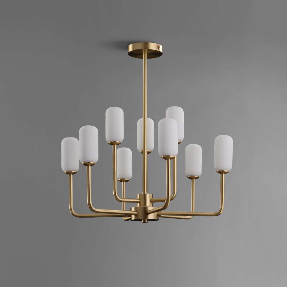 opaline glass brass chandelier