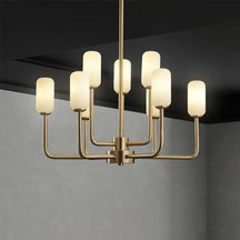 brass opaline ceiling light