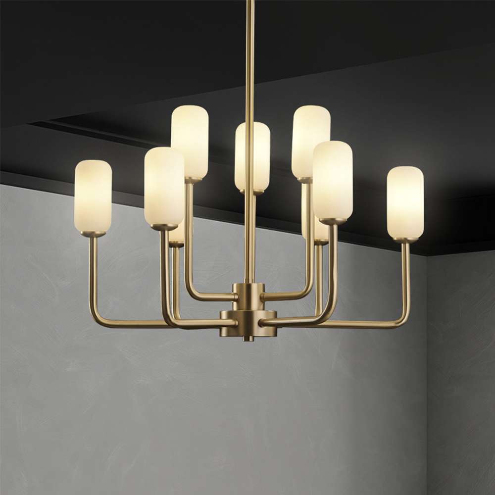 brass opaline ceiling light