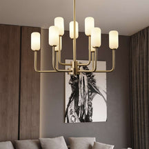 modern opaline glass chandelier