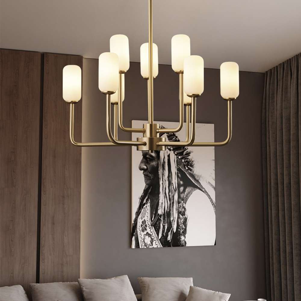 modern opaline glass chandelier