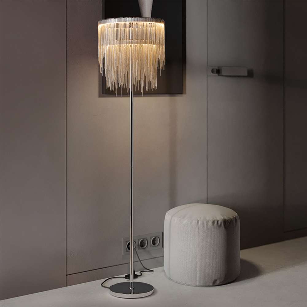 contemporary chrome floor lamp