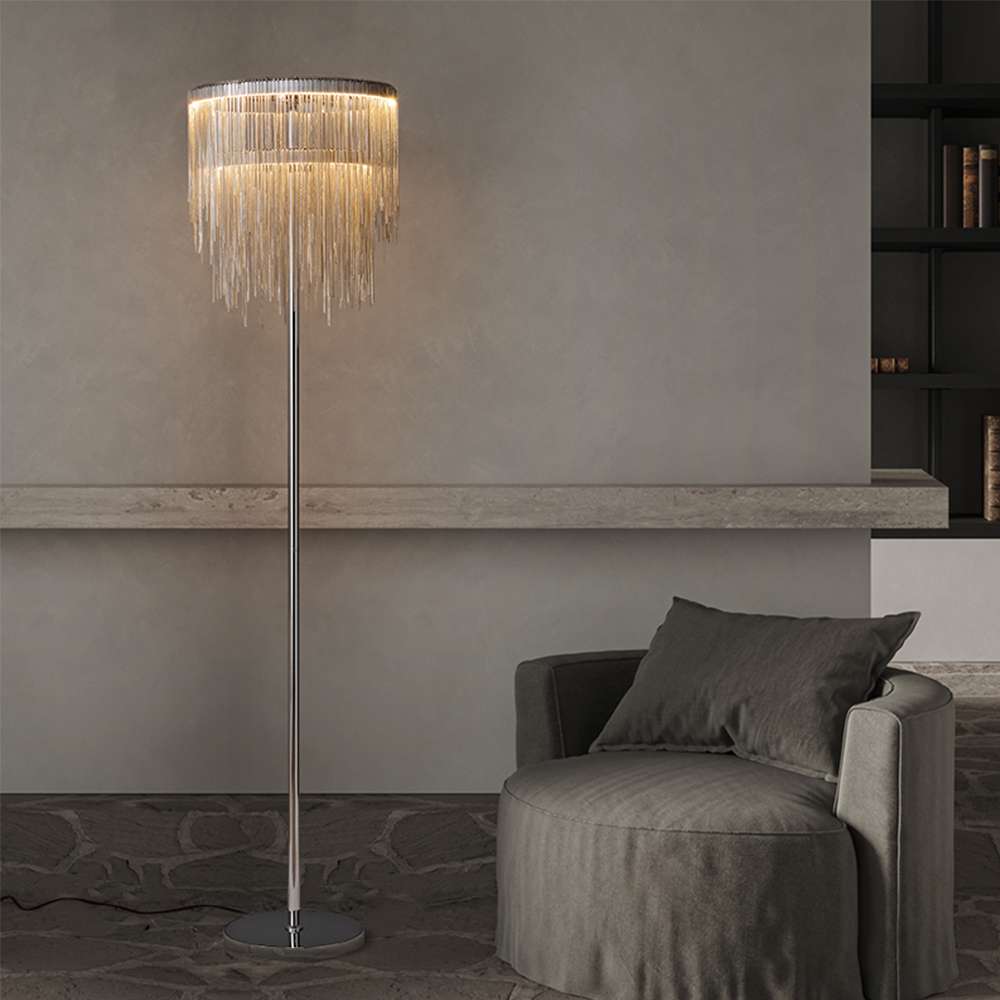 tassel shade floor lamp
