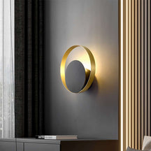 Modern Black & Bronze Circle Venicem Wall Light Fixtures - View 3