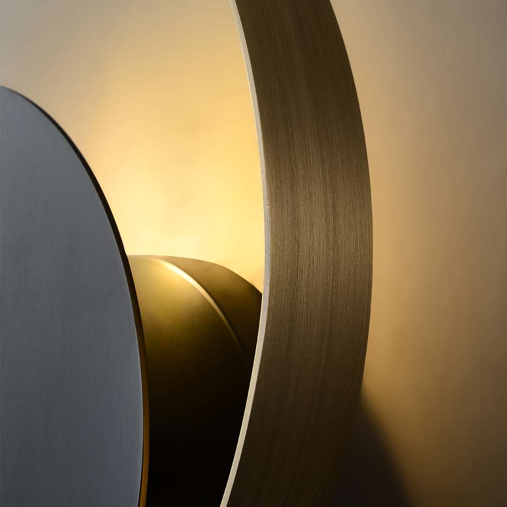 Modern Black & Bronze Circle Venicem Wall Light Fixtures - View 6