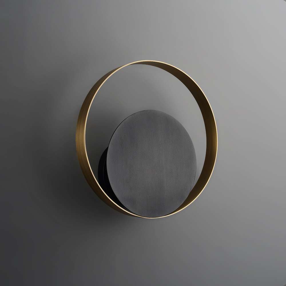 Modern Black & Bronze Circle Venicem Wall Light Fixtures