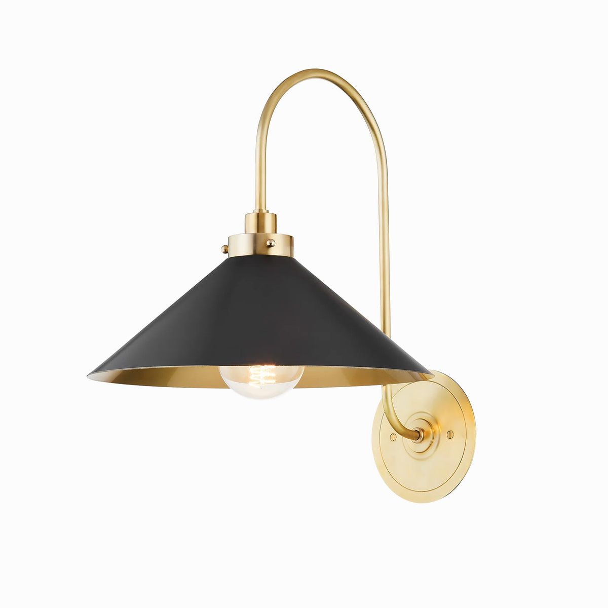Clivedon Aged Brass Globe Bathroom Vanity Sconce