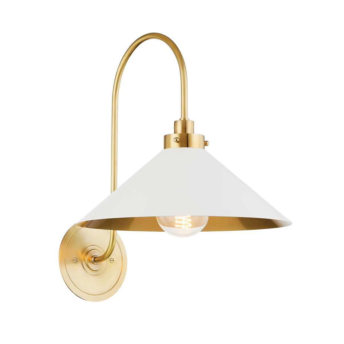 Clivedon Aged Brass Globe Bathroom Vanity Sconce
