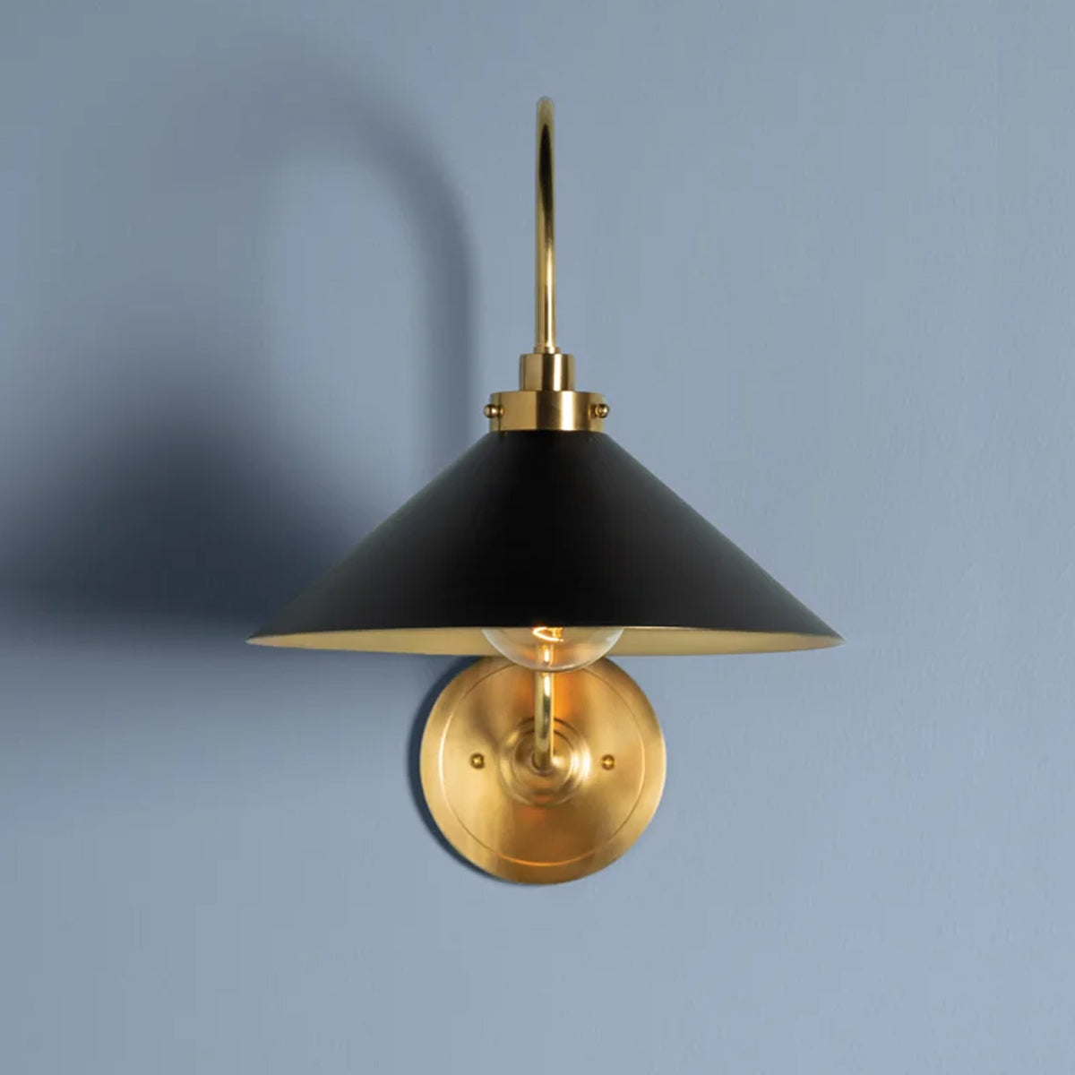 Clivedon Aged Brass Globe Bathroom Vanity Sconce