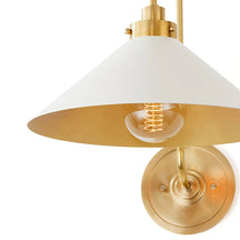 Clivedon Aged Brass Globe Bathroom Vanity Sconce