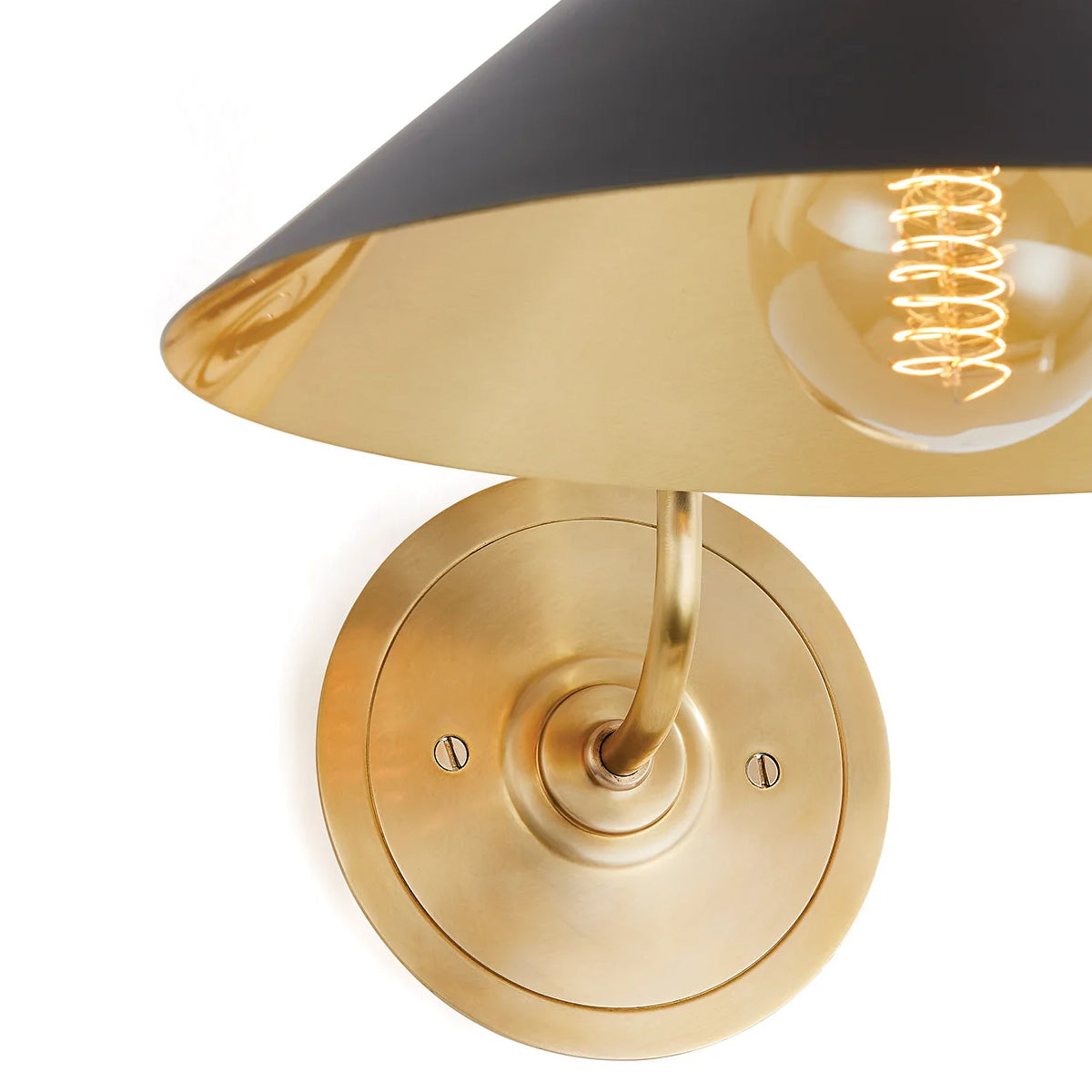 Clivedon Aged Brass Globe Bathroom Vanity Sconce