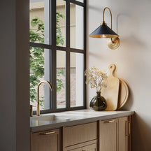 Clivedon Aged Brass Globe Bathroom Vanity Sconce