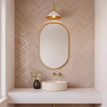 Clivedon Aged Brass Globe Bathroom Vanity Sconce
