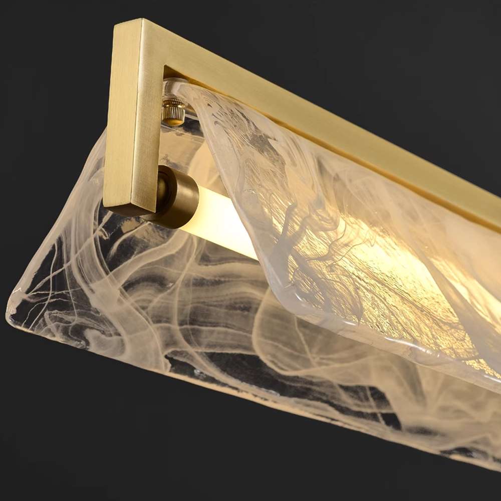 modern foggy glass sconce