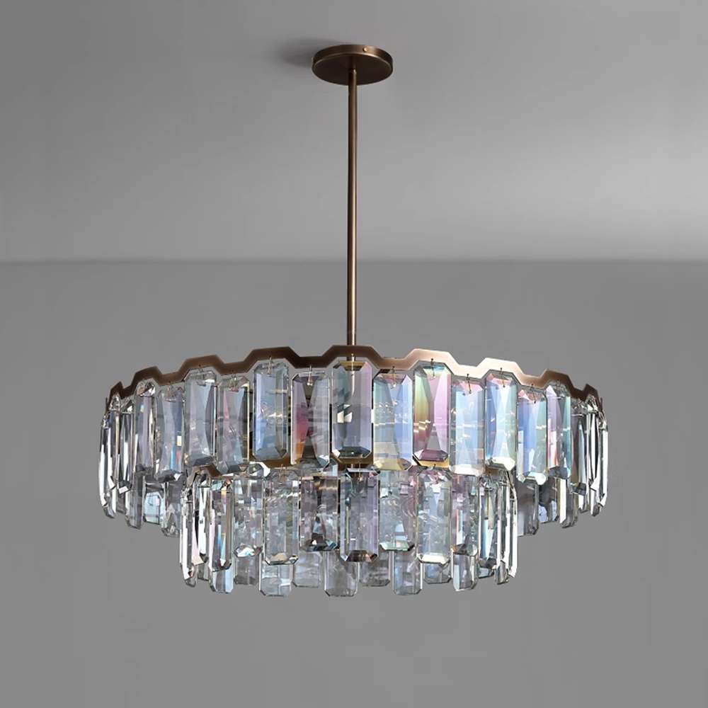 crystal chandeliers in color