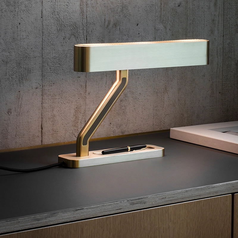 brass table lamp
