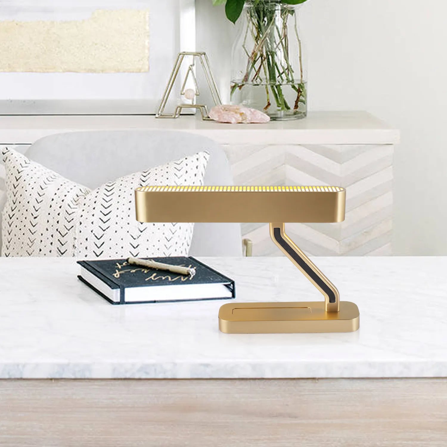 table lamp in brass