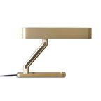 brass table lamp with warm light