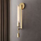 modern fluted glass wall light