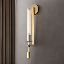 modern fluted glass wall light