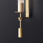 ribbed glass wall sconce design