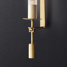 ribbed glass wall sconce design